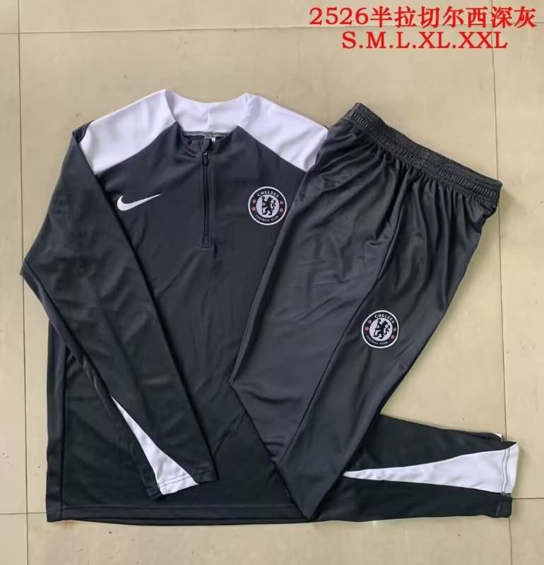 AAA Quality Chelsea 25/26 Black Soccer Tracksuit 02