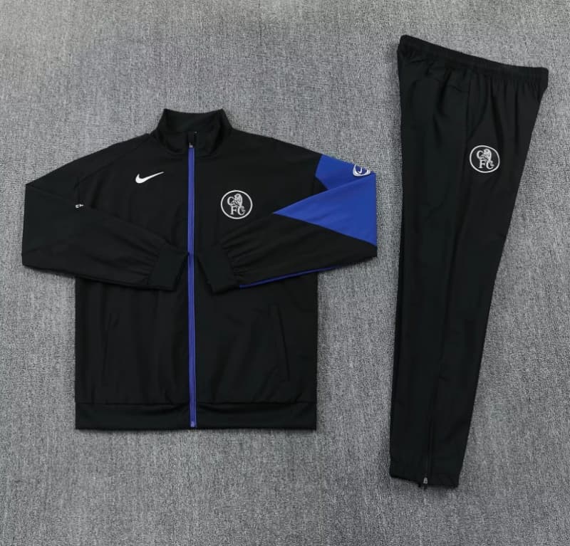 AAA Quality Chelsea 25/26 Black Soccer Tracksuit 05