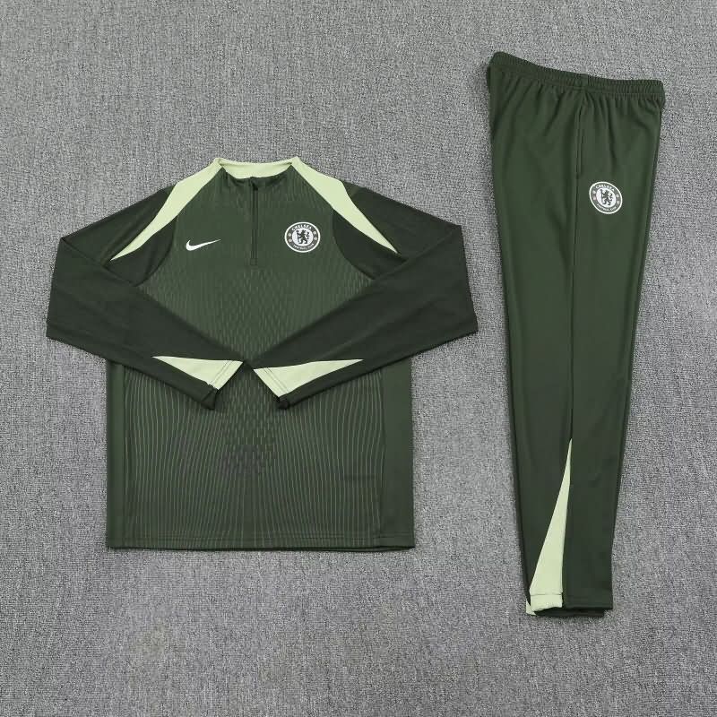 AAA Quality Chelsea 25/26 Dark Green Soccer Tracksuit