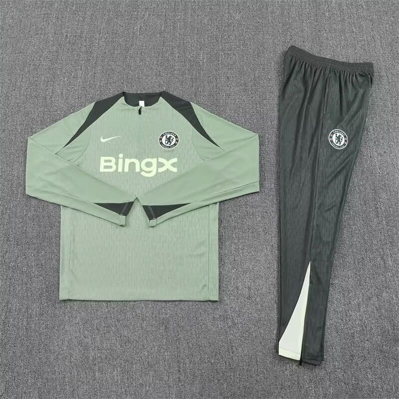 AAA Quality Chelsea 25/26 Green Soccer Tracksuit