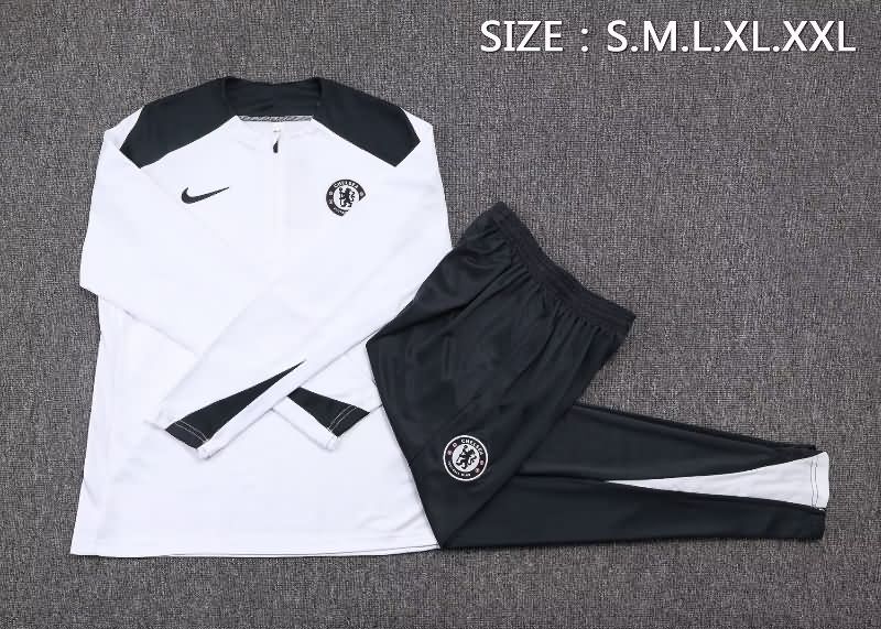 AAA Quality Chelsea 25/26 White Soccer Tracksuit 02