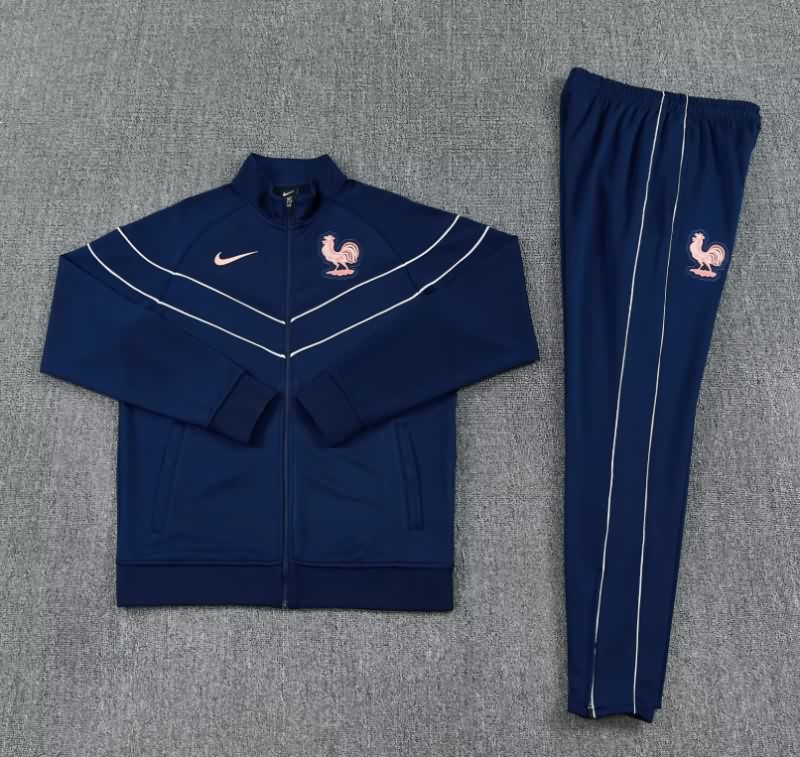 AAA Quality France 2026 Dark Blue Soccer Tracksuit 02