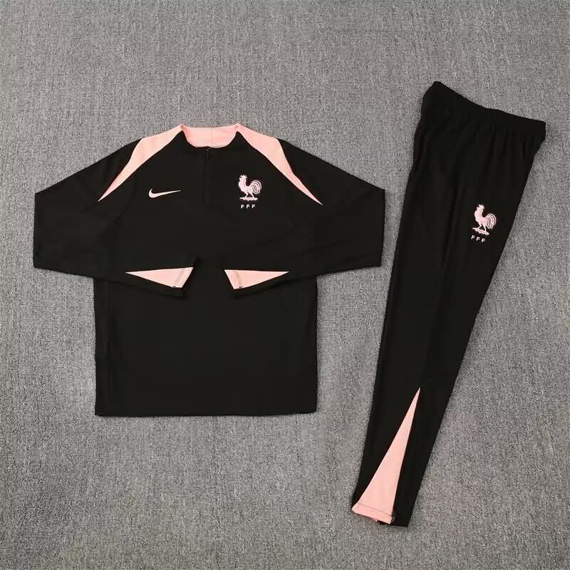 AAA Quality France 2025 Black Soccer Tracksuit