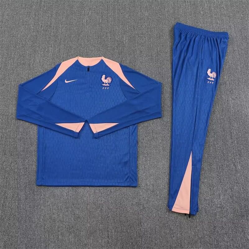 AAA Quality France 2025 Blue Soccer Tracksuit