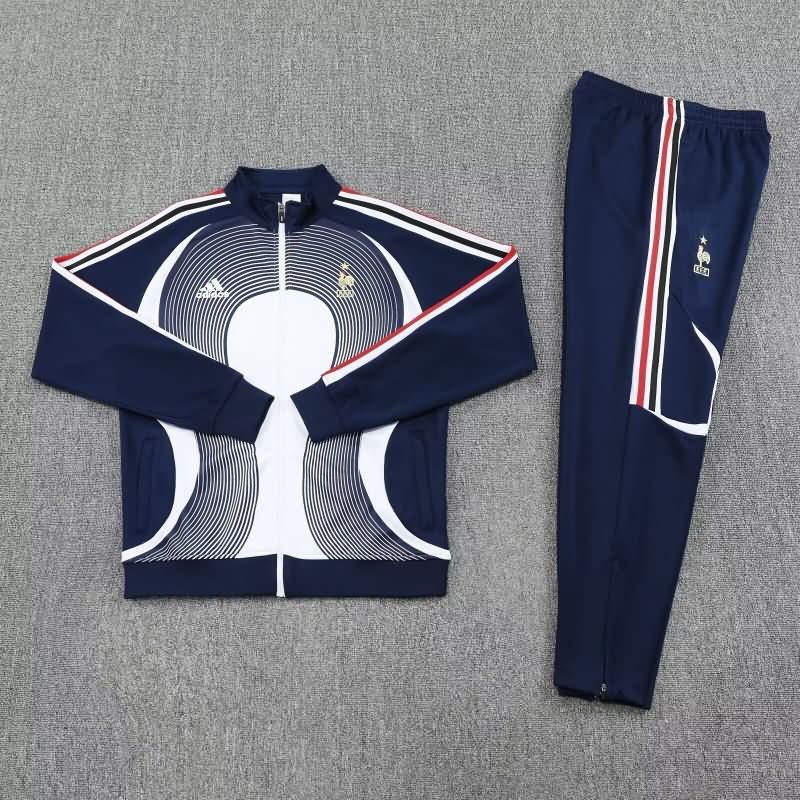 AAA Quality France 2025 Dark Blue Soccer Tracksuit