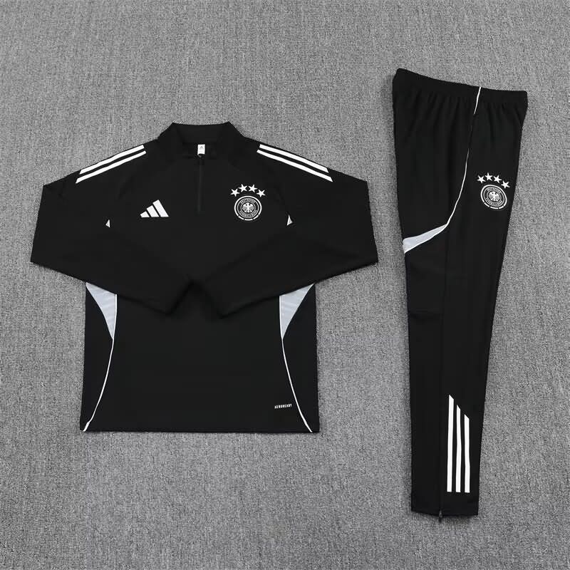 AAA Quality Germany 2025 Black Soccer Tracksuit 03
