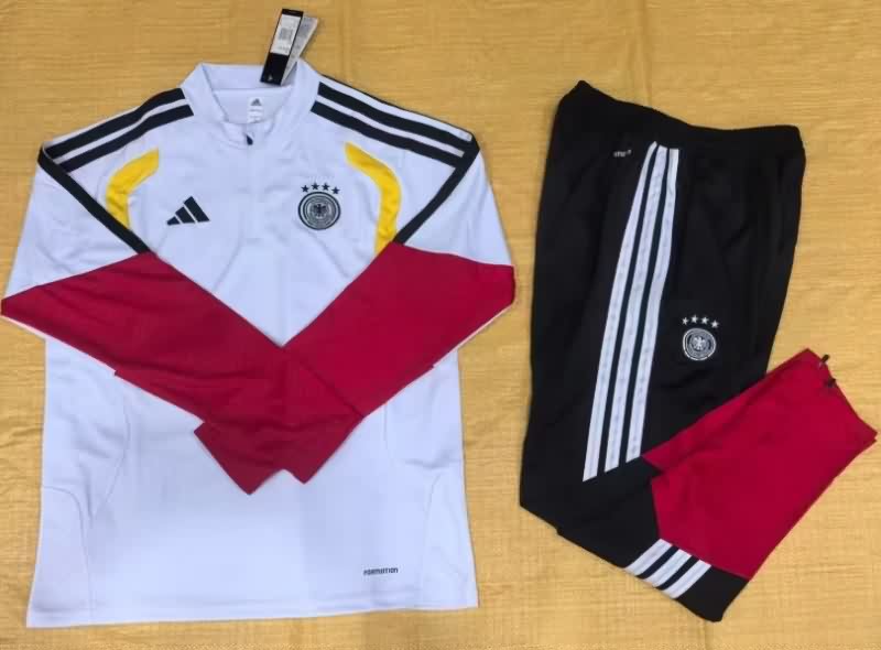 AAA Quality Germany 2025 White Soccer Tracksuit 04