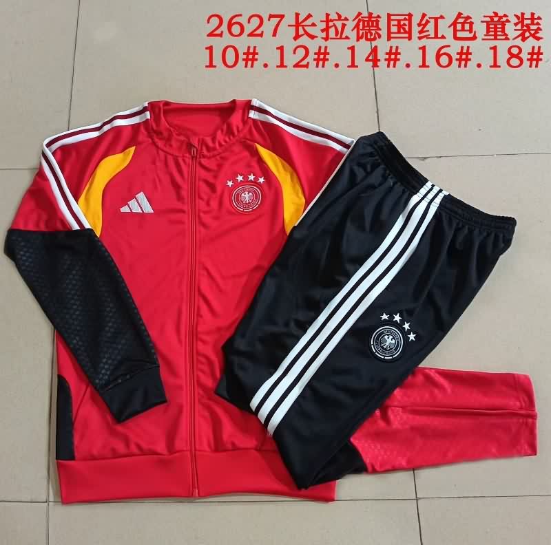 Kids AAA Quality Germany 2026 Red Soccer Tracksuit 02 Kids AAA Quality Germany 2026 Red Soccer Tracksuit 02