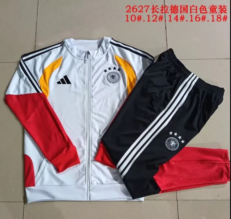 Kids AAA Quality Germany 2026 White Soccer Tracksuit