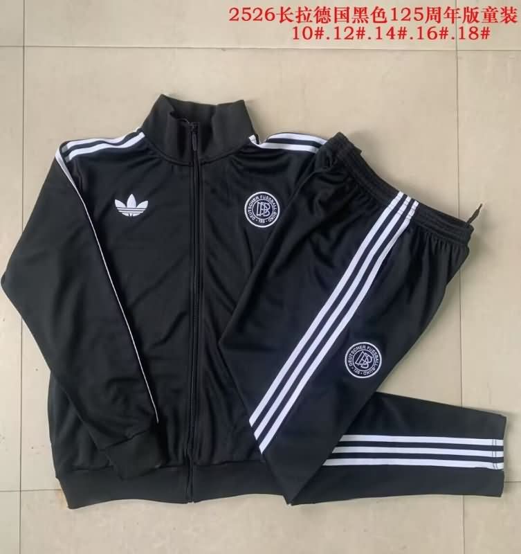 Kids AAA Quality Germany 2025 Black Soccer Tracksuit