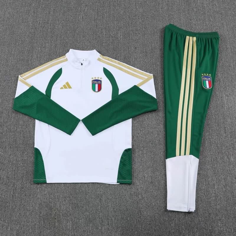 AAA Quality Italy 2026 White Soccer Tracksuit