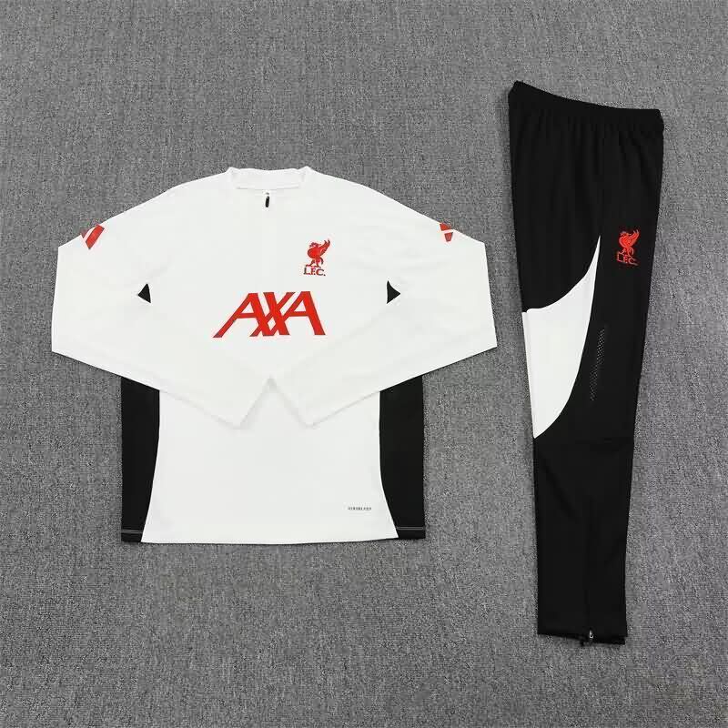 AAA Quality Liverpool 25/26 White Soccer Tracksuit 02