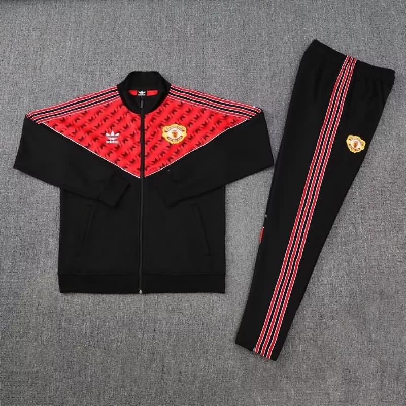 AAA Quality Manchester United 25/26 Black Soccer Tracksuit 02