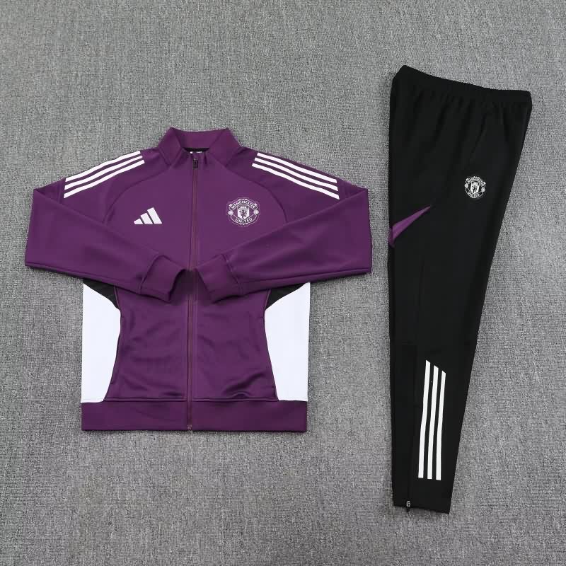AAA Quality Manchester United 25/26 Purple Soccer Tracksuit 03