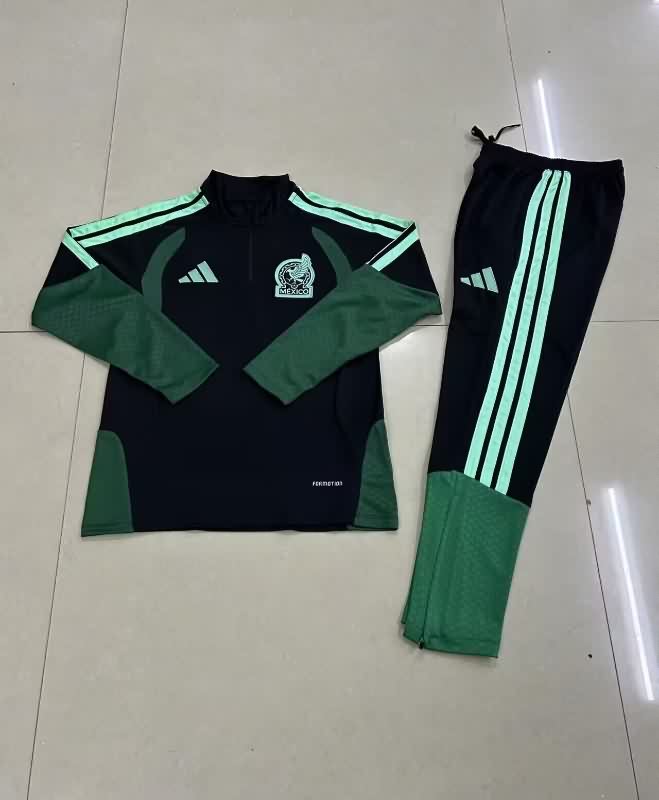 AAA Quality Mexico 2025 Black Soccer Tracksuit 02