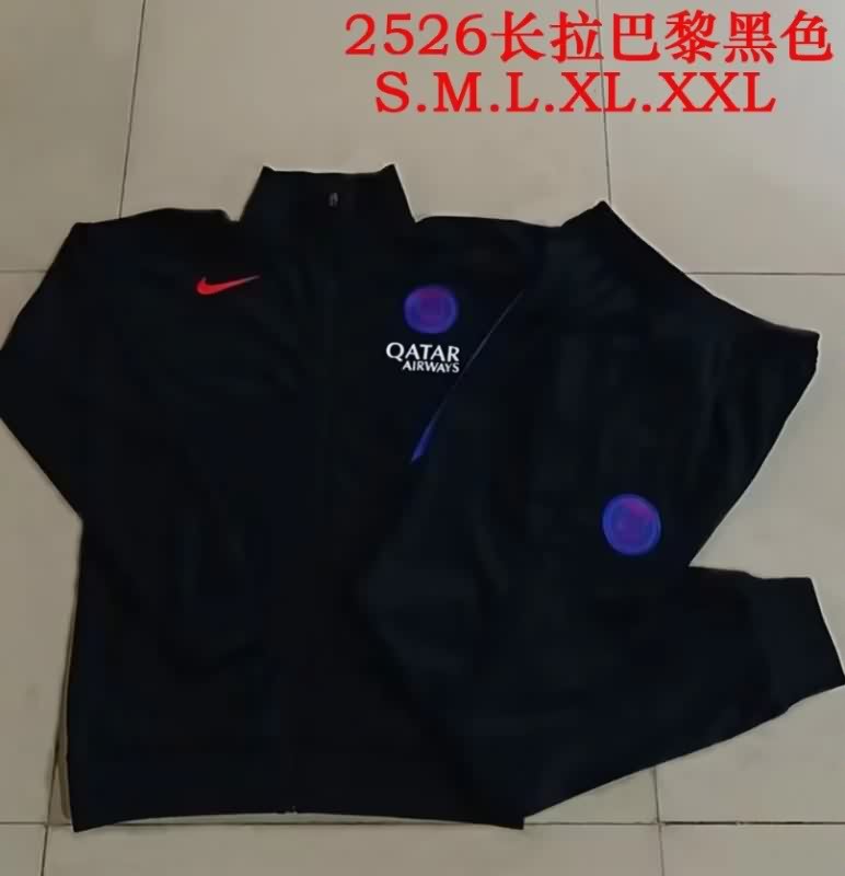 AAA Quality Paris St Germain 25/26 Black Soccer Tracksuit 10