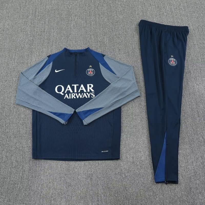 AAA Quality Paris St Germain 25/26 Dark Blue Soccer Tracksuit 05 AAA Quality Paris St Germain 25/26 Dark Blue Soccer Tracksuit 05