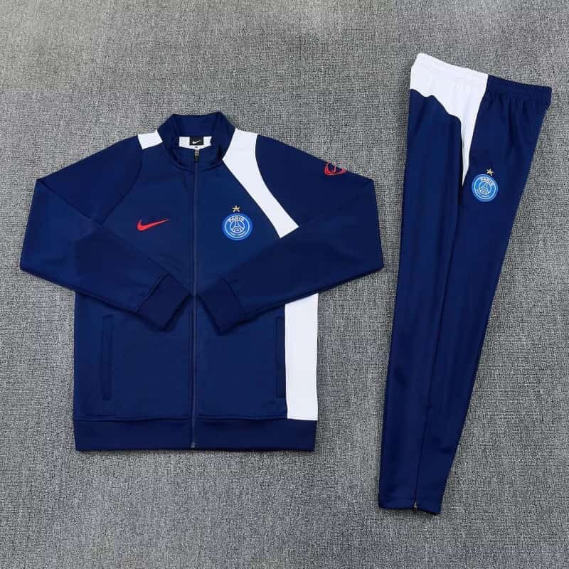 AAA Quality Paris St Germain 25/26 Dark Blue Soccer Tracksuit 11