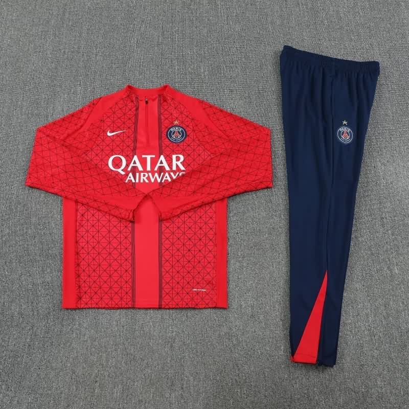 AAA Quality Paris St Germain 25/26 Red Soccer Tracksuit