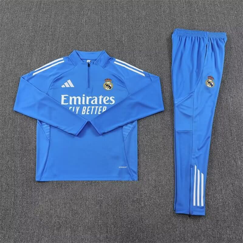 AAA Quality Real Madrid 25/26 Blue Soccer Tracksuit