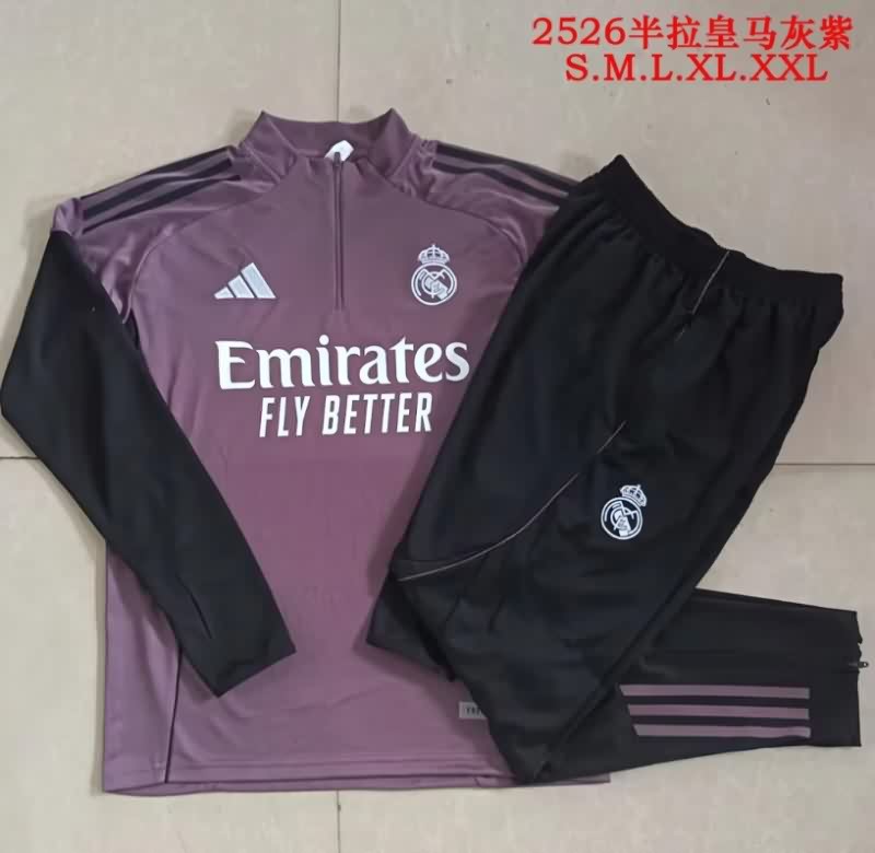 AAA Quality Real Madrid 25/26 Purple Soccer Tracksuit