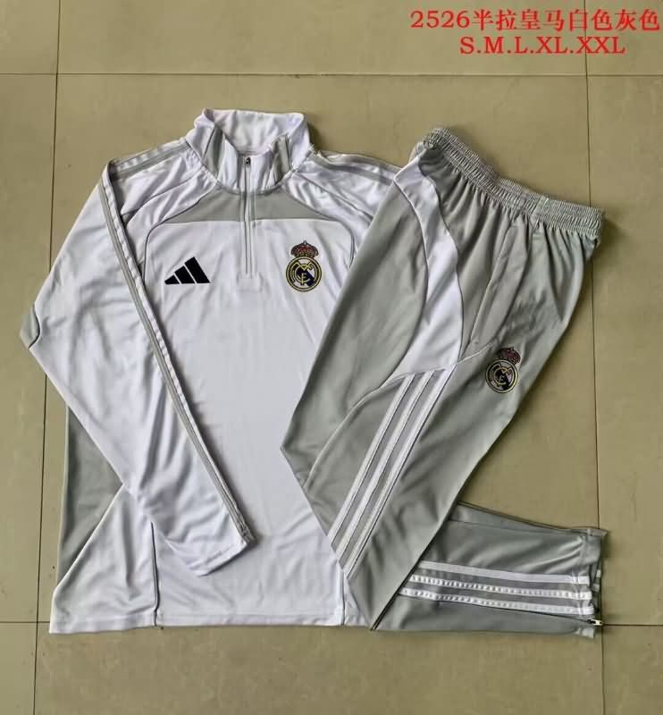 AAA Quality Real Madrid 25/26 White Soccer Tracksuit 05