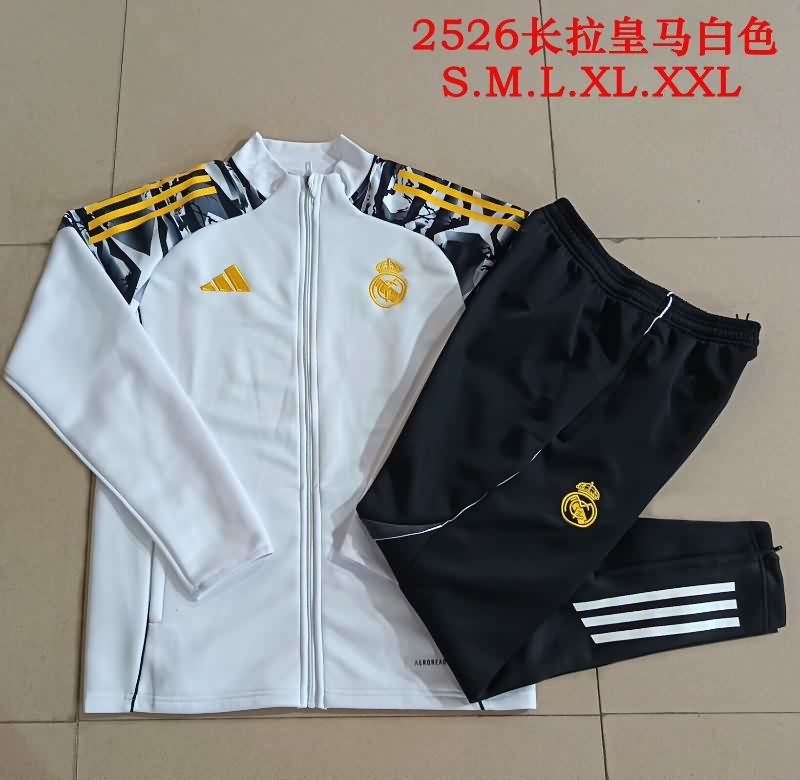 AAA Quality Real Madrid 25/26 White Soccer Tracksuit 14