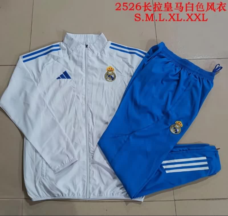AAA Quality Real Madrid 25/26 White Soccer Tracksuit 17