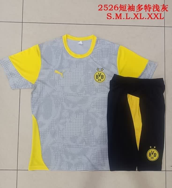 AAA Quality Dortmund 25/26 Grey Soccer Training Sets  AAA Quality Dortmund 25/26 Grey Soccer Training Sets