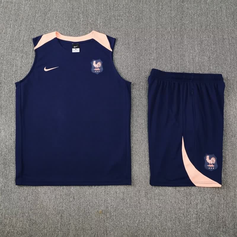 AAA Quality France 2025 Dark Blue Soccer Training Sets 02