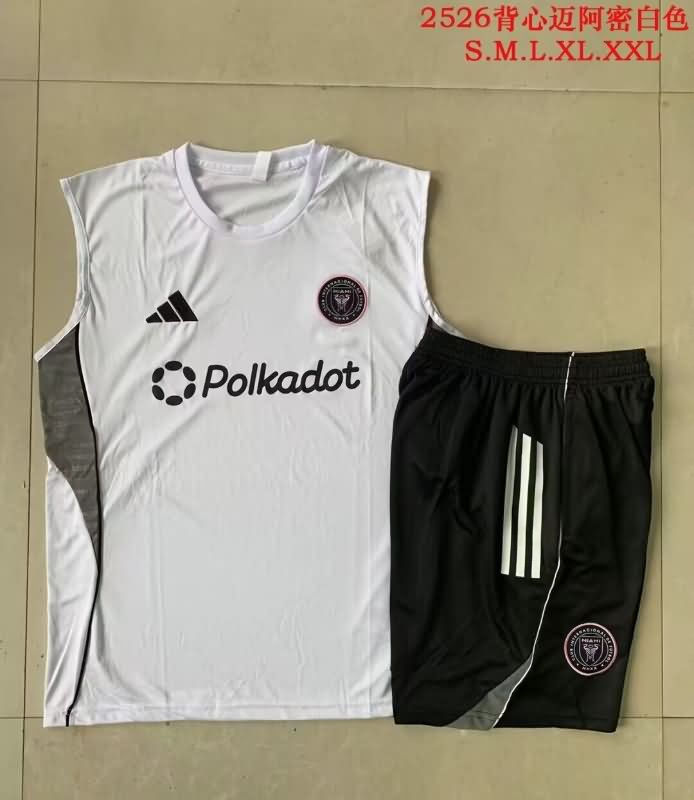 AAA Quality Inter Miami 2025 White Soccer Training Sets 02