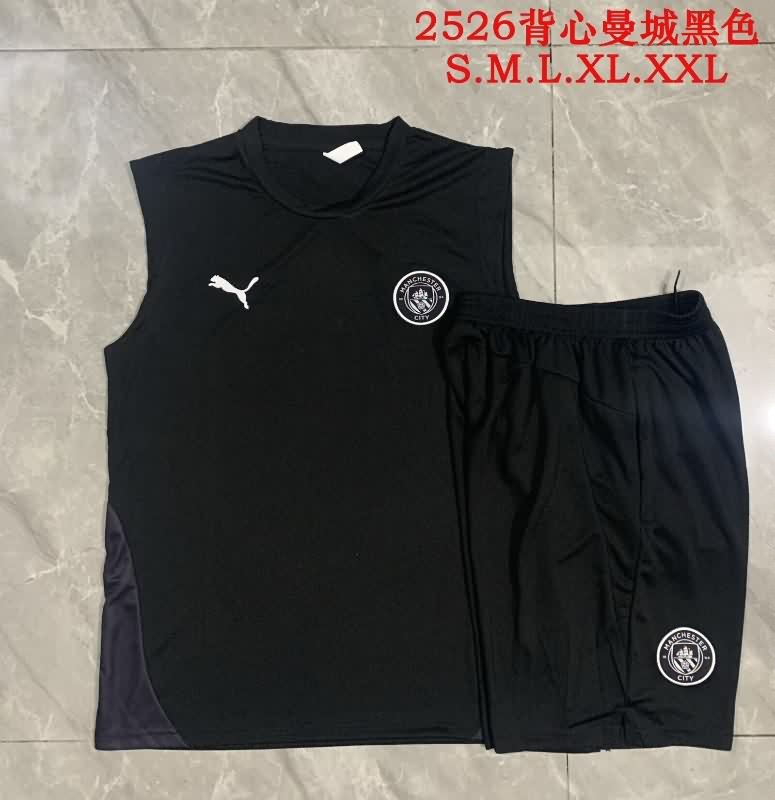 AAA Quality Manchester City 25/26 Black Soccer Training Sets 02