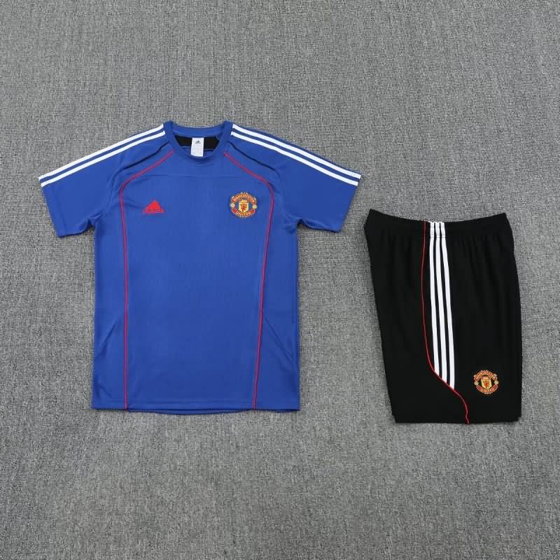 AAA Quality Manchester United 25/26 Blue Soccer Training Sets
