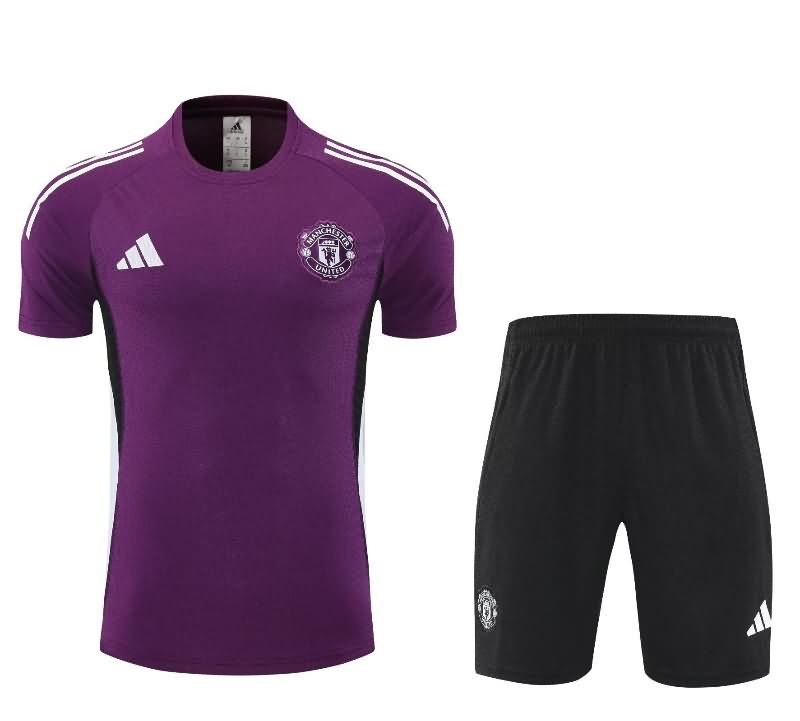 AAA Quality Manchester United 25/26 Purple Soccer Training Sets