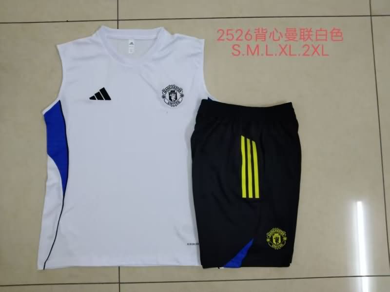AAA Quality Manchester United 25/26 White Soccer Training Sets