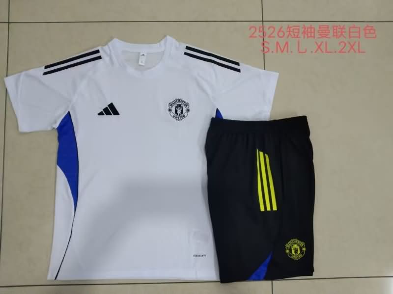 AAA Quality Manchester United 25/26 White Soccer Training Sets 02