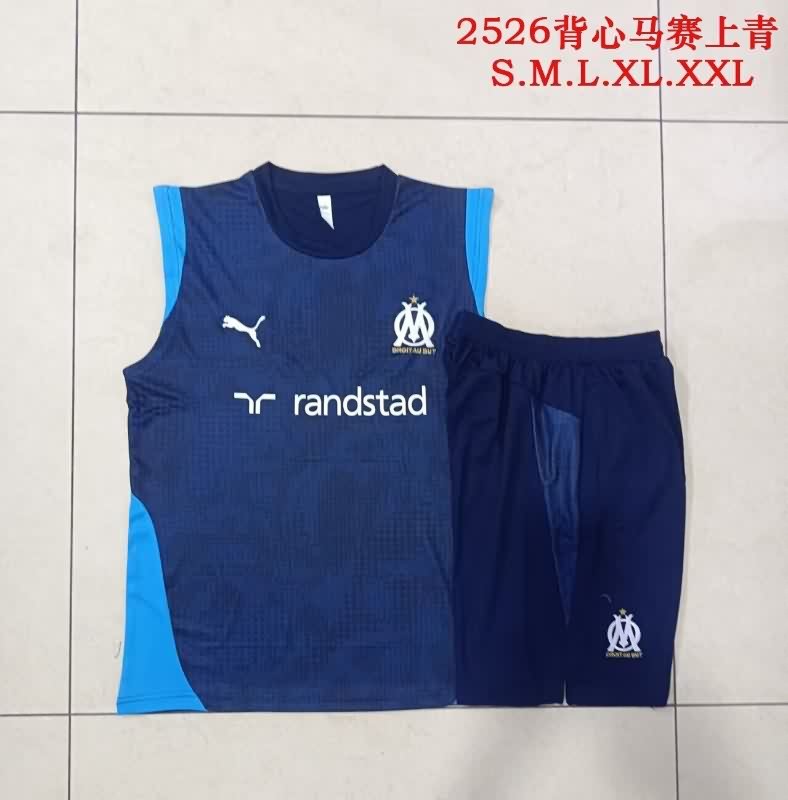 AAA Quality Marseilles 25/26 Dark Blue Soccer Training Sets 02