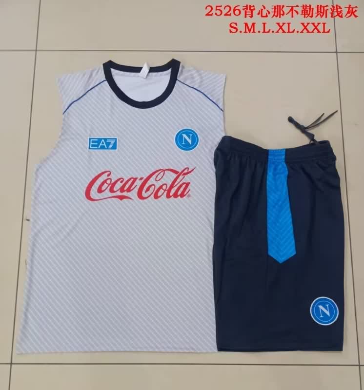 AAA Quality Napoli 25/26 Grey Soccer Training Sets