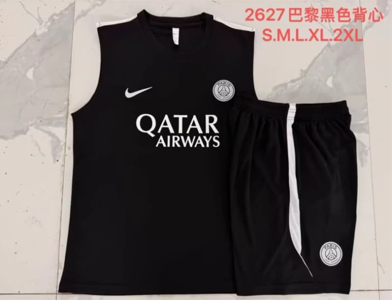 AAA Quality Paris St German 25/26 Black Soccer Training Sets 03