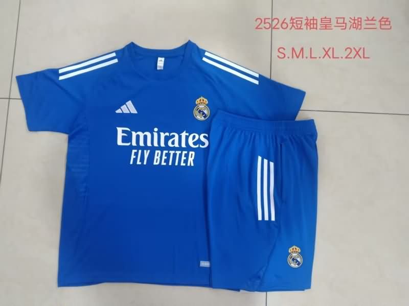 AAA Quality Real Madrid 25/26 Blue Soccer Training Sets