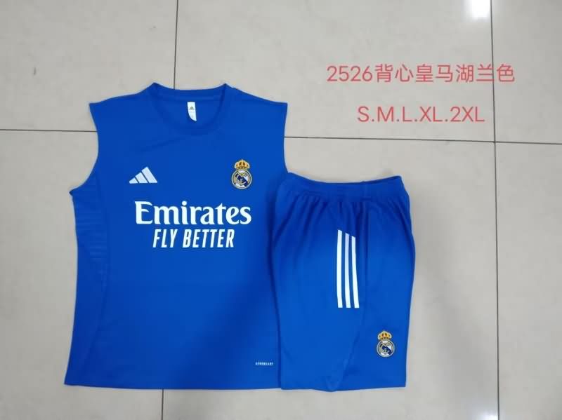 AAA Quality Real Madrid 25/26 Blue Soccer Training Sets 02