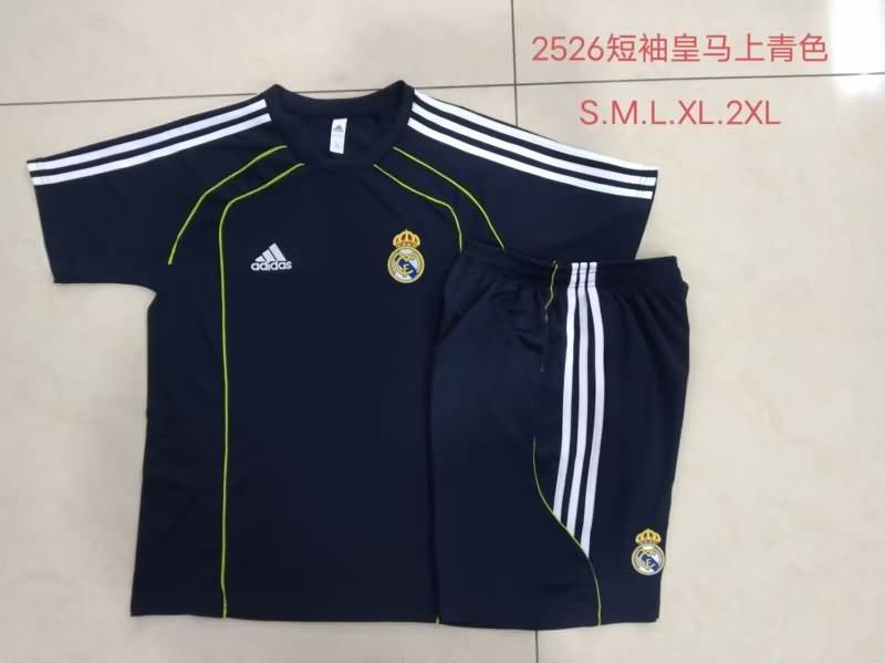 AAA Quality Real Madrid 25/26 Dark Blue Soccer Training Sets 03