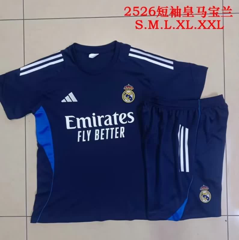 AAA Quality Real Madrid 25/26 Dark Blue Soccer Training Sets 05