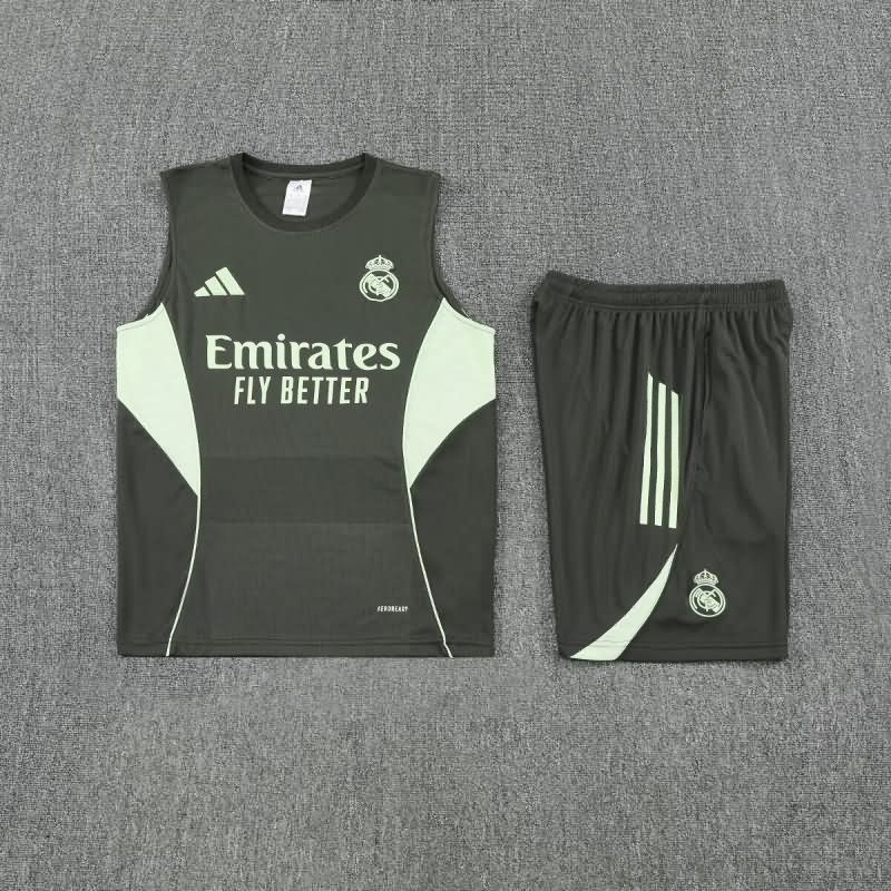 AAA Quality Real Madrid 25/26 Dark Green Soccer Training Sets 02