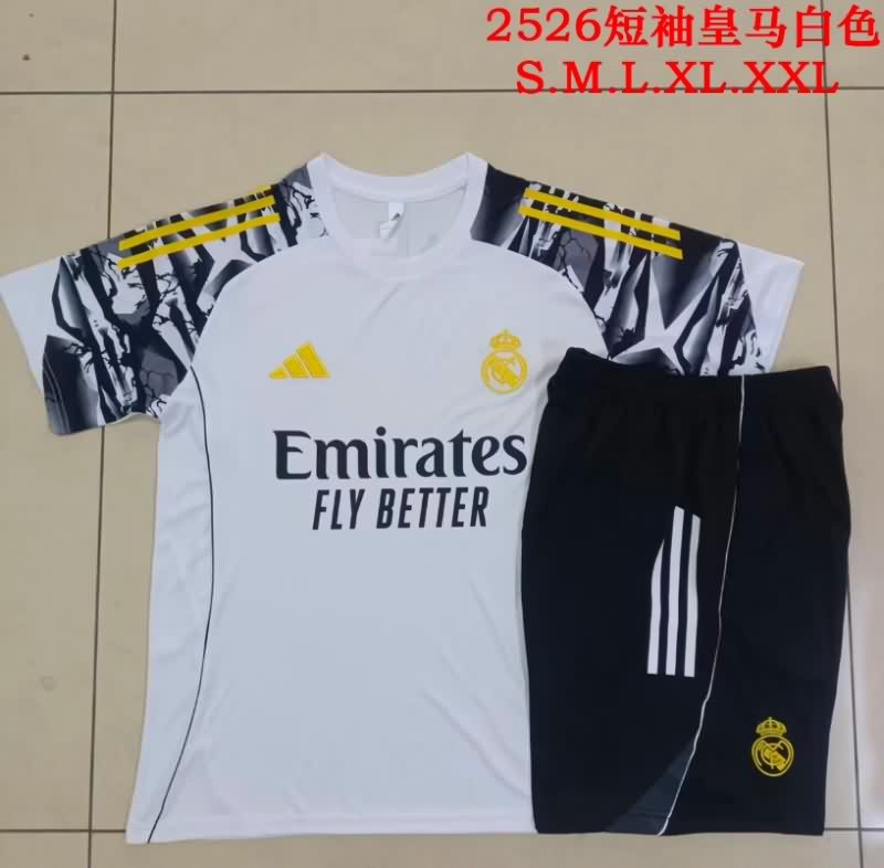 AAA Quality Real Madrid 25/26 White Soccer Training Sets 06