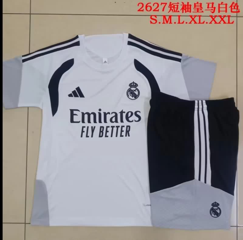 AAA Quality Real Madrid 25/26 White Soccer Training Sets 07