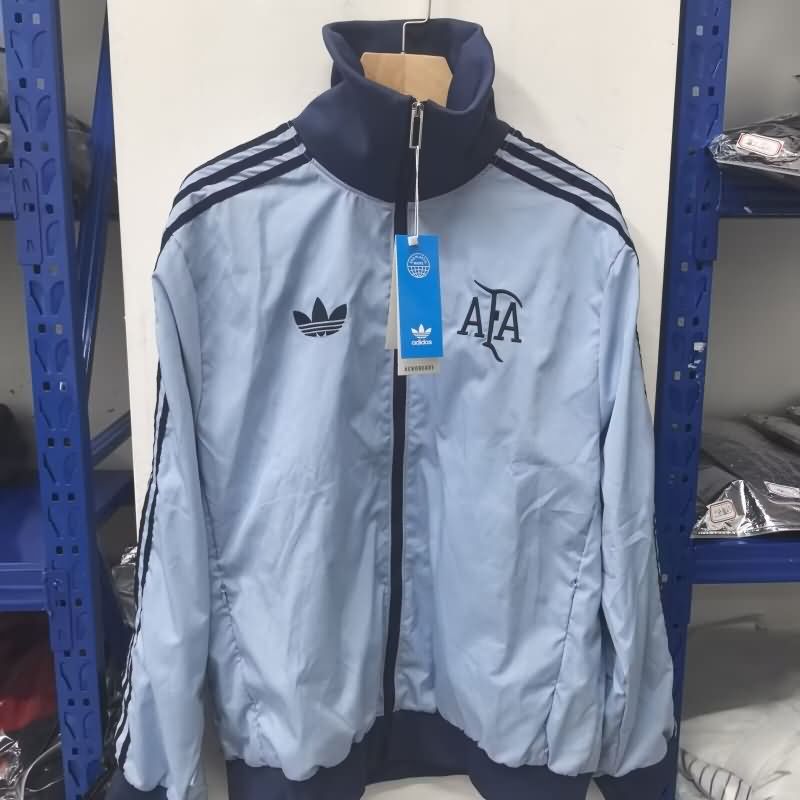 AAA Quality Argentina 2025 Grey Soccer Windbreaker