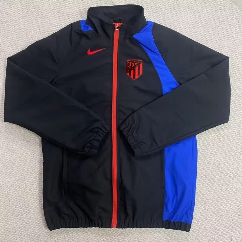 AAA Quality Atletico Madrid 25/26 Black Soccer Windbreaker
