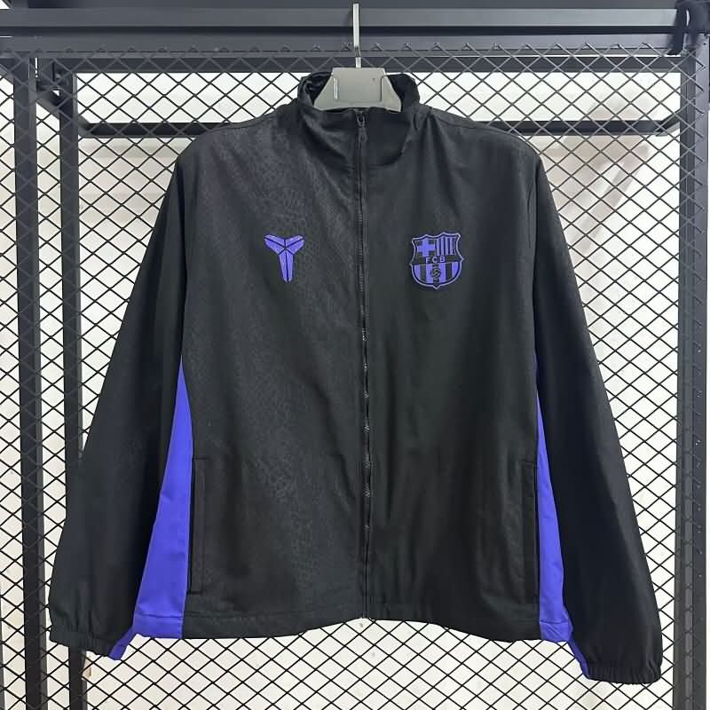 AAA Quality Barcelona 25/26 Black Soccer Windbreaker