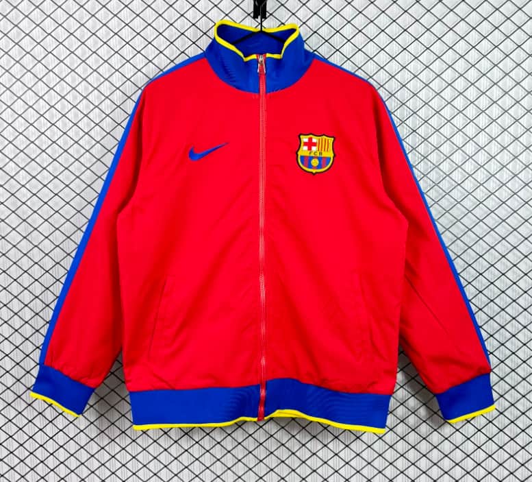 AAA Quality Barcelona 25/26 Red Soccer Windbreaker 02